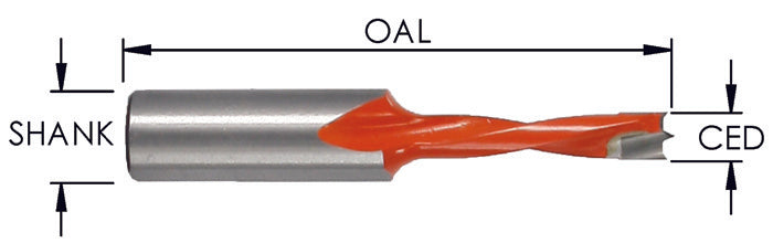 5.1MM Bor BIT X 57 MM OAL X LH Rot