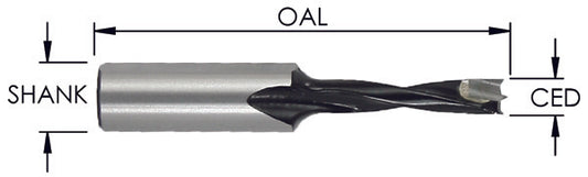 9.52 (3/8) )MM Bor BIT X 70 MM OAL X RH