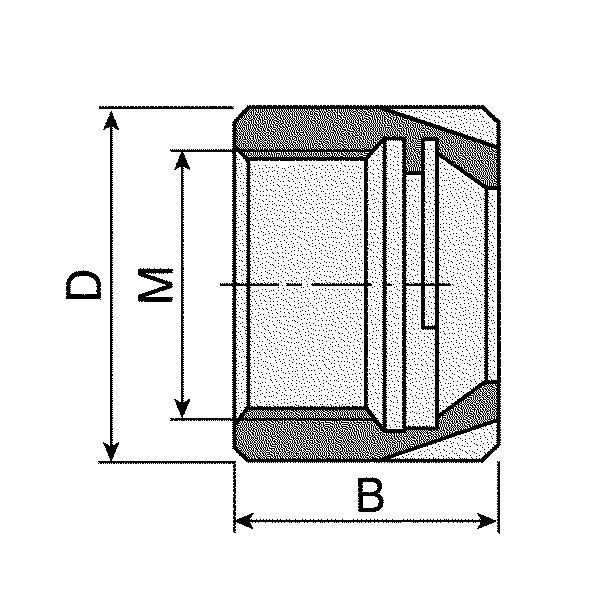 ER25 Mini Nut, Uses SE04624  Wrench