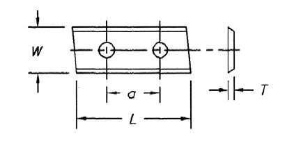 Insert 50 x 12 x 1.5,Double  Angle, Right, 26 CTC