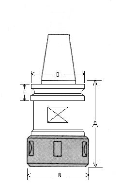 BT30 x ER 32 - 60 w/o slots, with nut