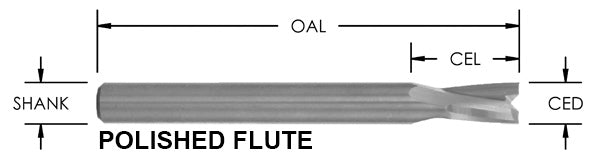 S/C O FL Slow Spiral 2 FL x 1/2 CD x1 5/8 CL x 1/2