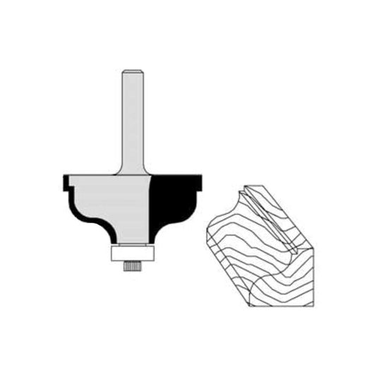 1-3/8" Cutting Diameter 1/4" Shank Diameter 9/16" Cutting Length 3/16" Radius