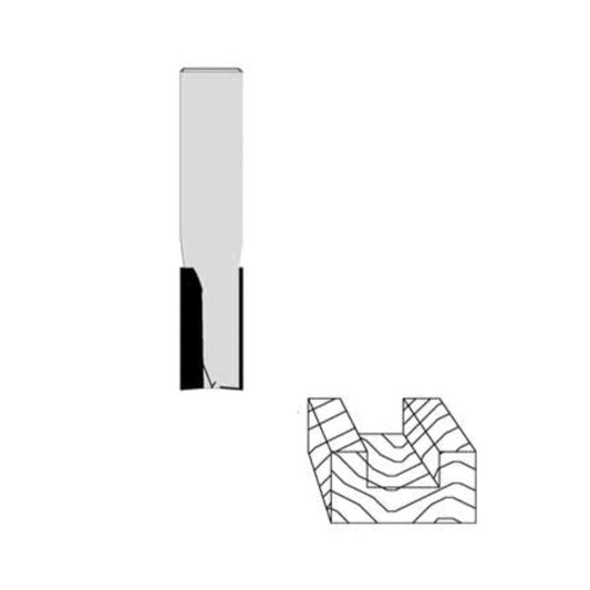 1 Flute 1/4" Cutting Diameter 1/4" " Shank Diameter 1" Cutting Length 2-1/4" Overall Length