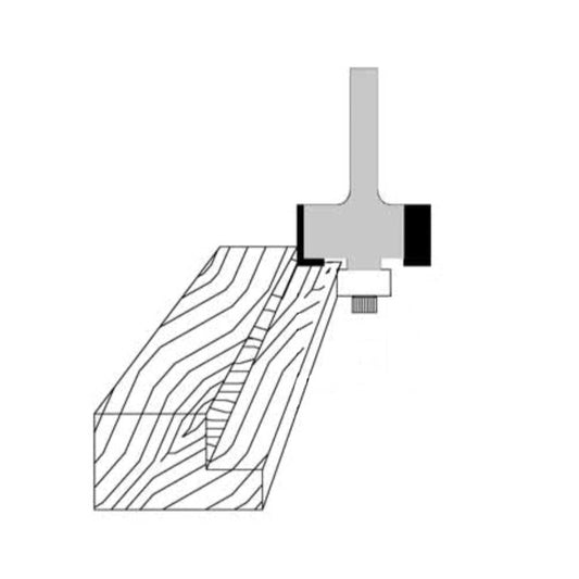 1" Cutting Diameter 1/4" " Shank Diameter 1/2" Cutting Length 1/4" Debth of Rabbet