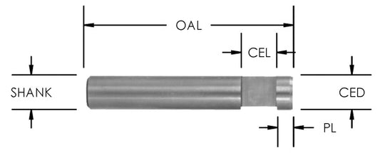 SC FLUSH TRIM DADO CUT 1/4 CD X 1/4 CL X 1/ 4 SHK X  1 1/2 OAL