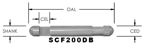 SC 7 Deg BEVEL TRIM 1/4 CL X 2 OAL DOUBLE ENDED