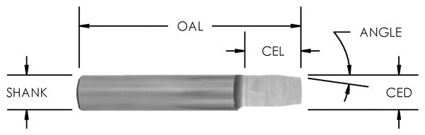 SC FLUSH & 7 Deg BEVEL TRIM 3/8 CL x 1/4 CD