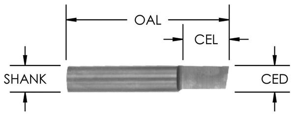 SC RIP & SLOTTING BIT 1/4 CD x 3/8 CL x 1/4 SHK