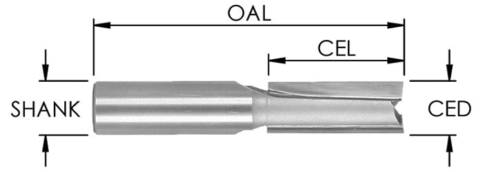 C/T Str bit 3/4" CD x 2" CL x 3/4" sh x 4 OAL