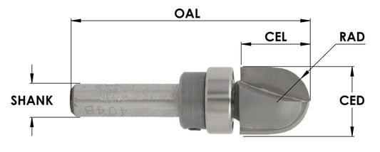 C/T RNose Template  Bit 3/8 Rad x 3/4 CD x 5/8 CL