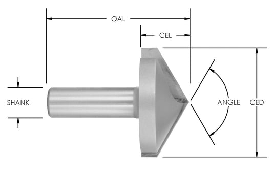 C/T 120 Deg V-Gr Inc Angle 1-3/4 LD x1/2"Cut Heigh