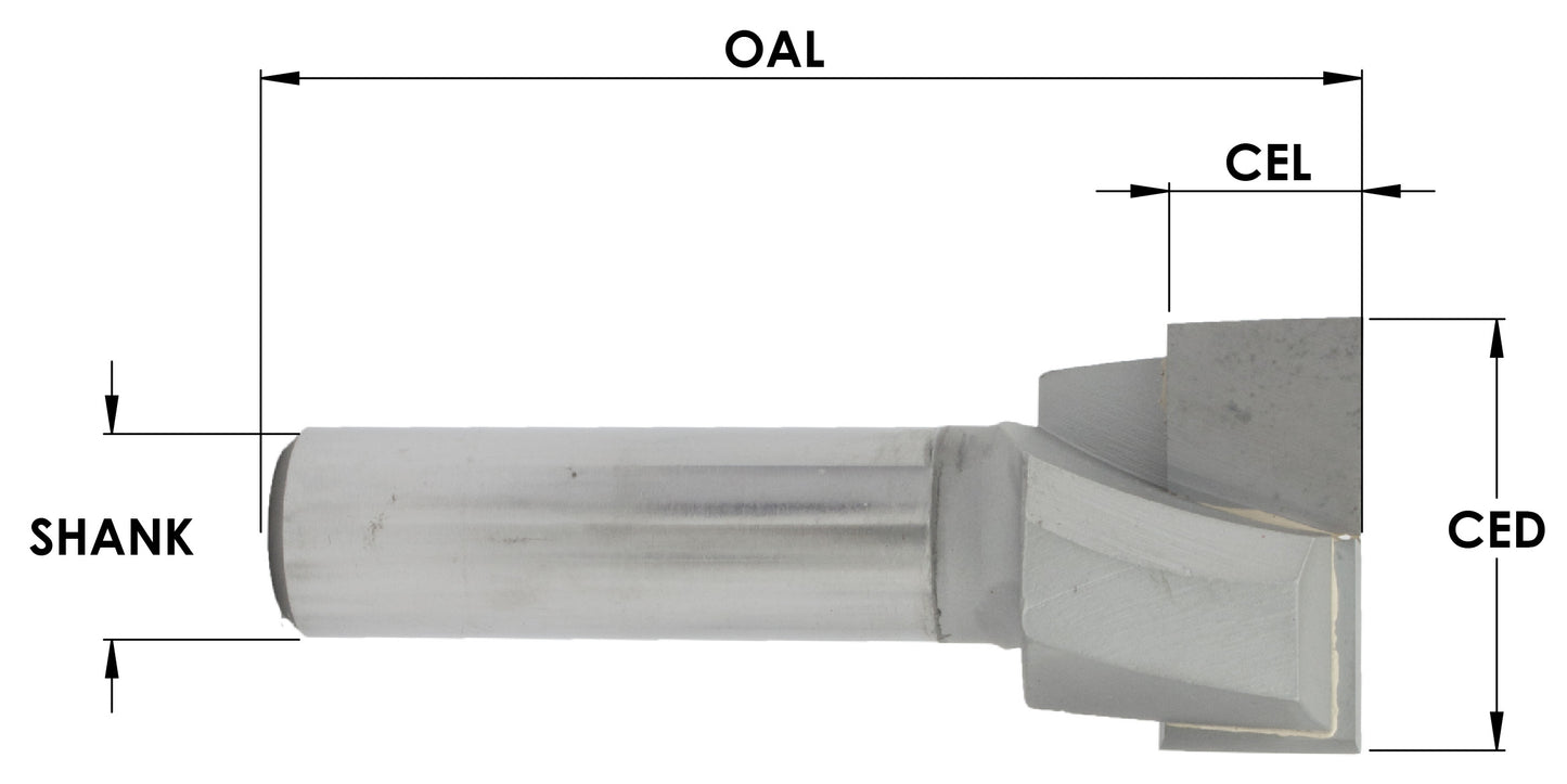 C/T Stair & Bottom Cleaning Bit, 3/4" Dia x 2-1/2