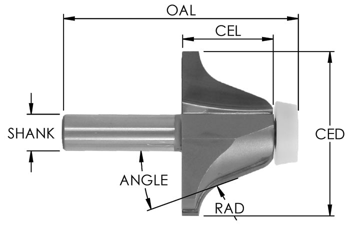 C/T SS Roman Ogee Undermount x 3/4"Mat x 2-3/8 CD