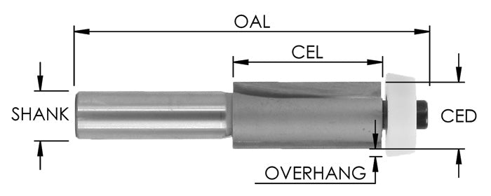 C/T SS Overhang Bowl Bit x 1/2"-3/4" Ma