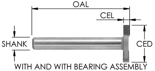 Slotting/ Undercut 3 Flute Bit, 21mm diameter