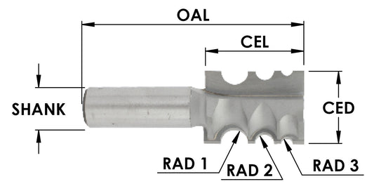 Variable Beading  7/8" L-Dia x 1-1/8" CEL