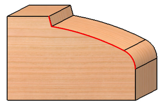 C/T Table Edge   1" Profile Depth x 2 1/2" CD x 3/4" CL x 1/2" shk x 3-1/8" OAL