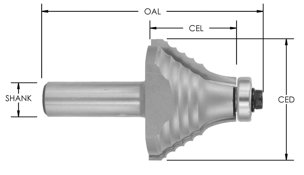 C/T BEAD PF MOLD 3/4 Sm CD x 1-11/16 CL x 1-5/8 LD