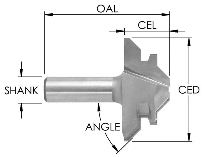 C/T 45 Deg Lock Miter 3 1/2 Lg Dia-1 5/8" CL