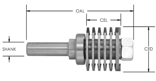 C/T Finger Joint Assem. x 1 9/16" CD x 1 1/4" CL