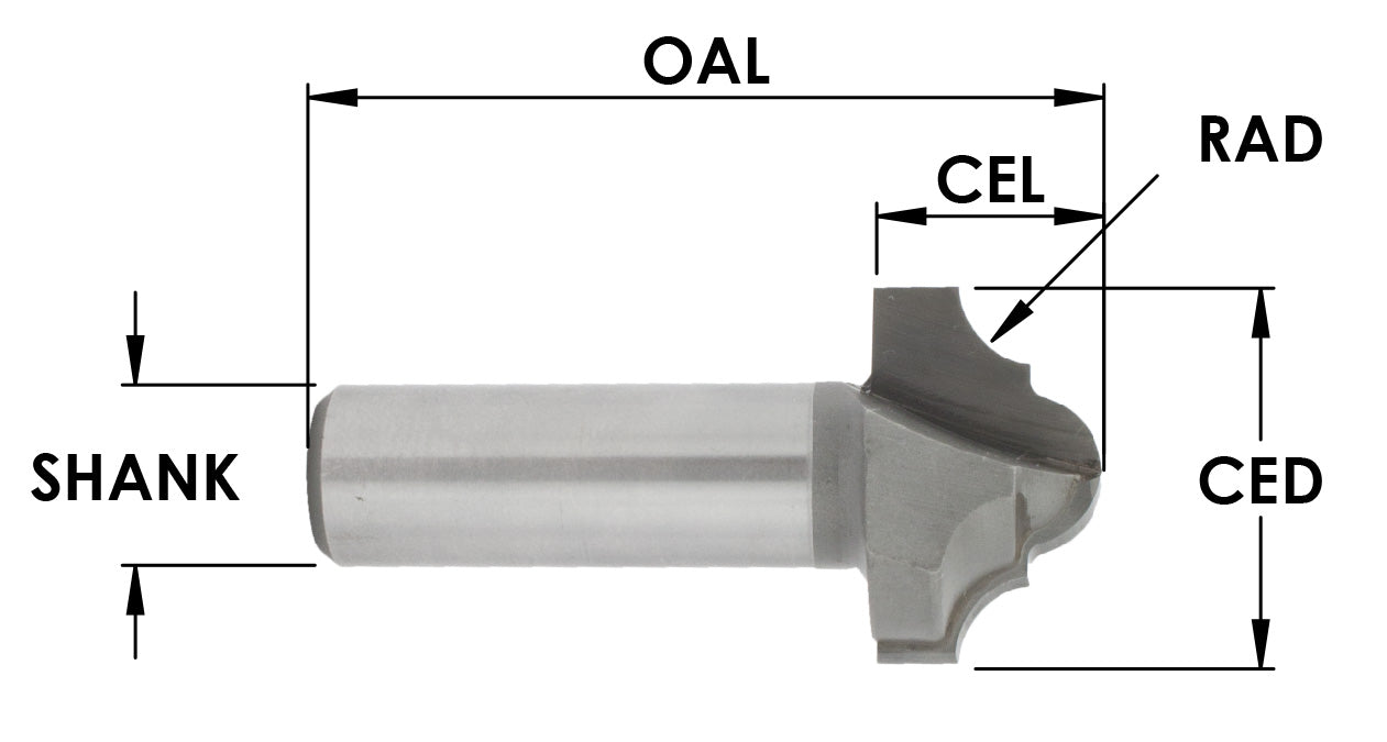 Classical Round Plunge  3/8" Rad-1 1/2" LD