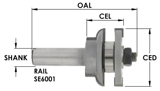 C/T  Ogee Pattern Stile & Rail   2-Pc Set