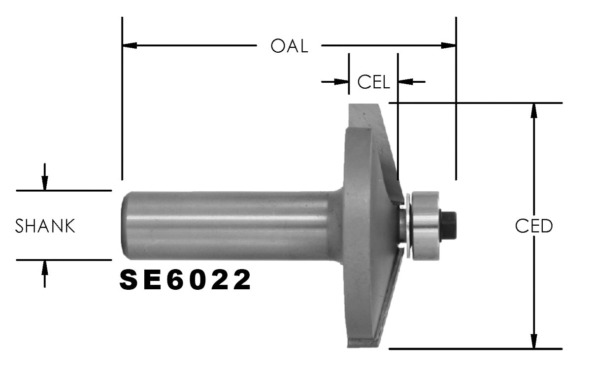 C/T DOOR EDGE PROF 1 3/4 CD X 7/16 CL X 5/8" Cut Depth