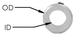 Collar, locking, 1/8" ID with set screw