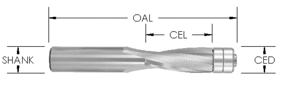 F/T UPCUT SPR, 1/2 CD x 2 CL x 1/2 Shk x 4 1/2 OL