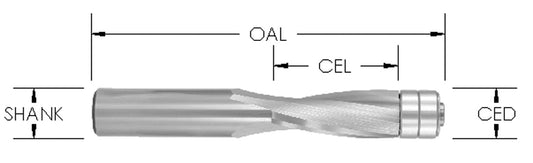 UPCUT F/T SPIRAL, 1/4 CD x 1 CL x 1/4"ShK x 3" OAL