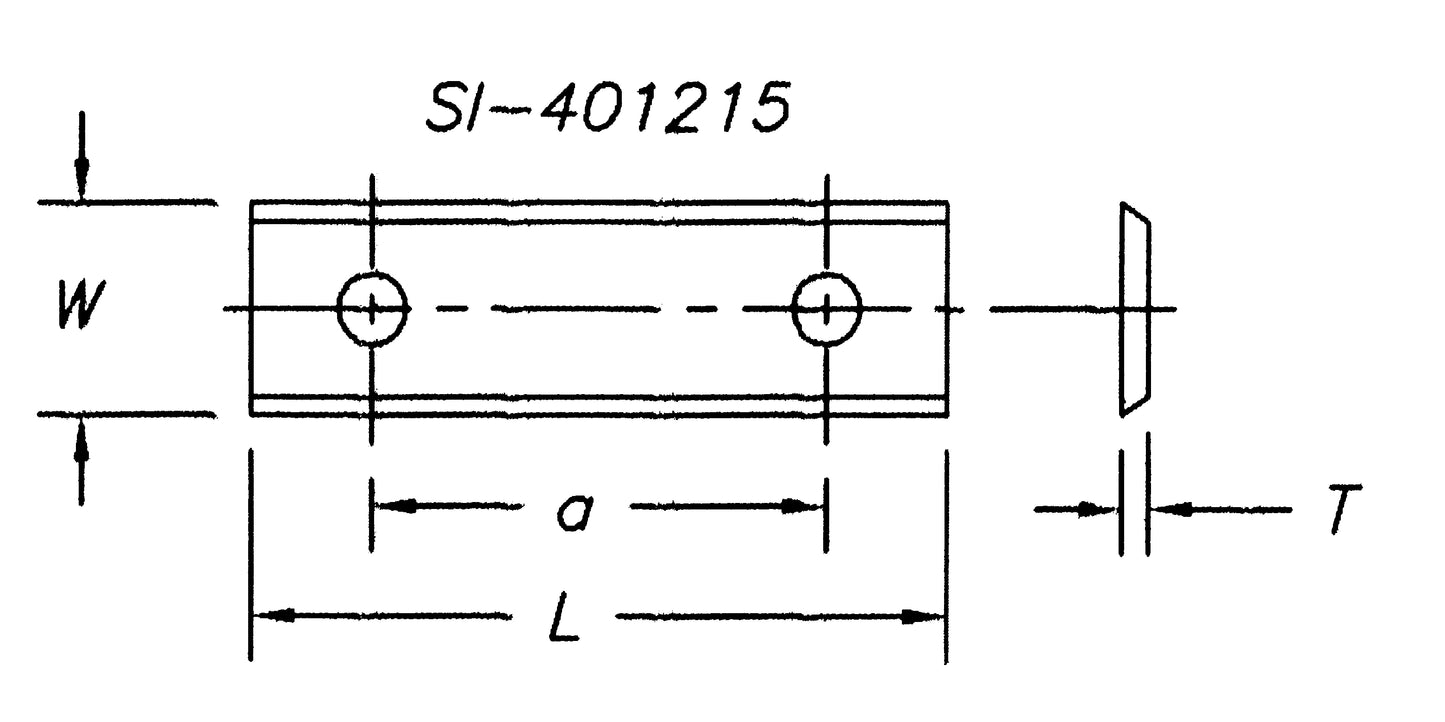 Insert 120 x 13 x 2.2 x 60 CTC hole pattern