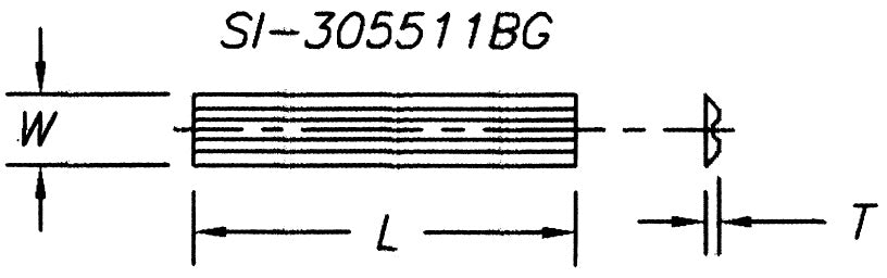 Insert 50 x5.5 x1.1 Back Groove (10 pc box) T03SMG