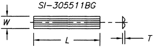 Insert 50 x5.5 x1.1 Back Groove (10 pc box) T03SMG