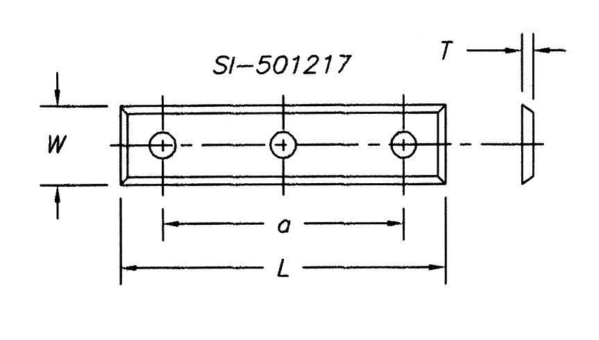 Insert 50 x 12.0 x 1.7   4 sided w/3 hole (pk 10)