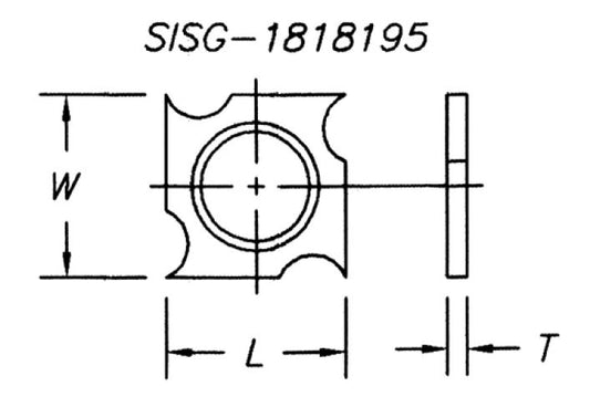 Spur/Grooving Knife,14x14x2.0 with 2mm Rad (10 Pc)