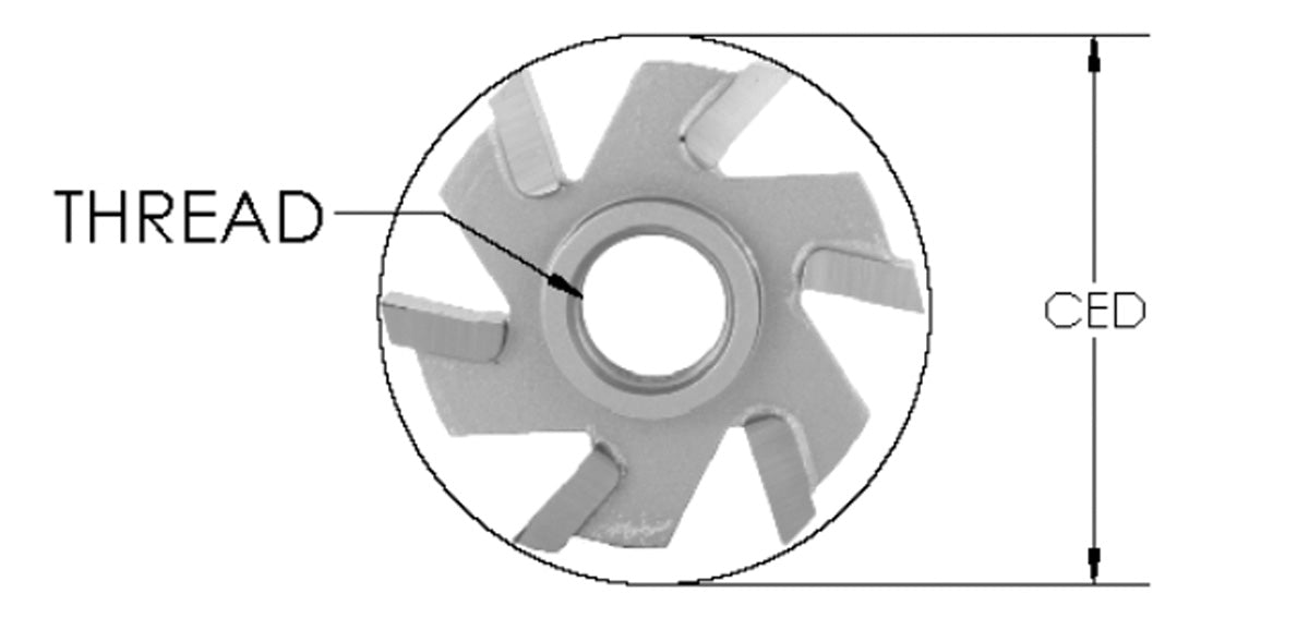 1 1/4 CD X 6 WING JEMCO Thd SLOT CUTTER