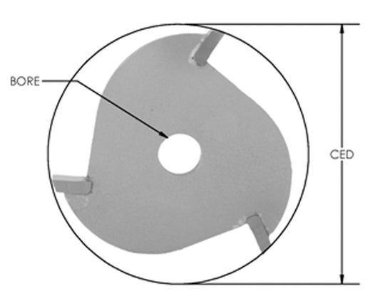 Slot Cut  .110  K X 1 7/8 CD X 5 /16 B x 3 wing