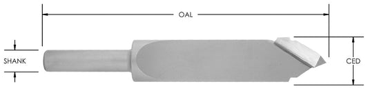 C/T 1-1/16" LATCH BIT W/ 1/2" SHK X W/ Flat