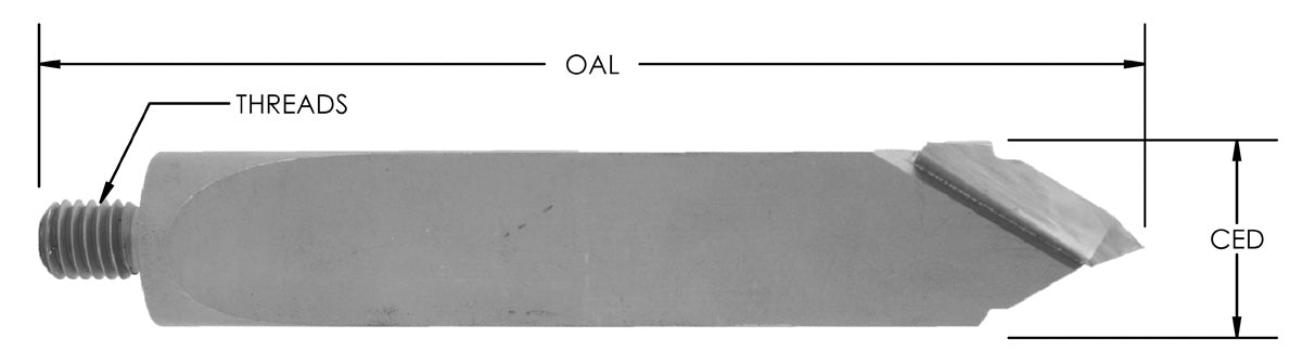 C/T 1-1/16" LATCH BIT W/ 7/16-14 THR x 5-7/8 OAL