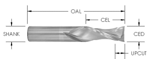 3/4 CDx2 1/2CLx3/4 SHx LH x 5" OAL 2+2 S/C Spiral