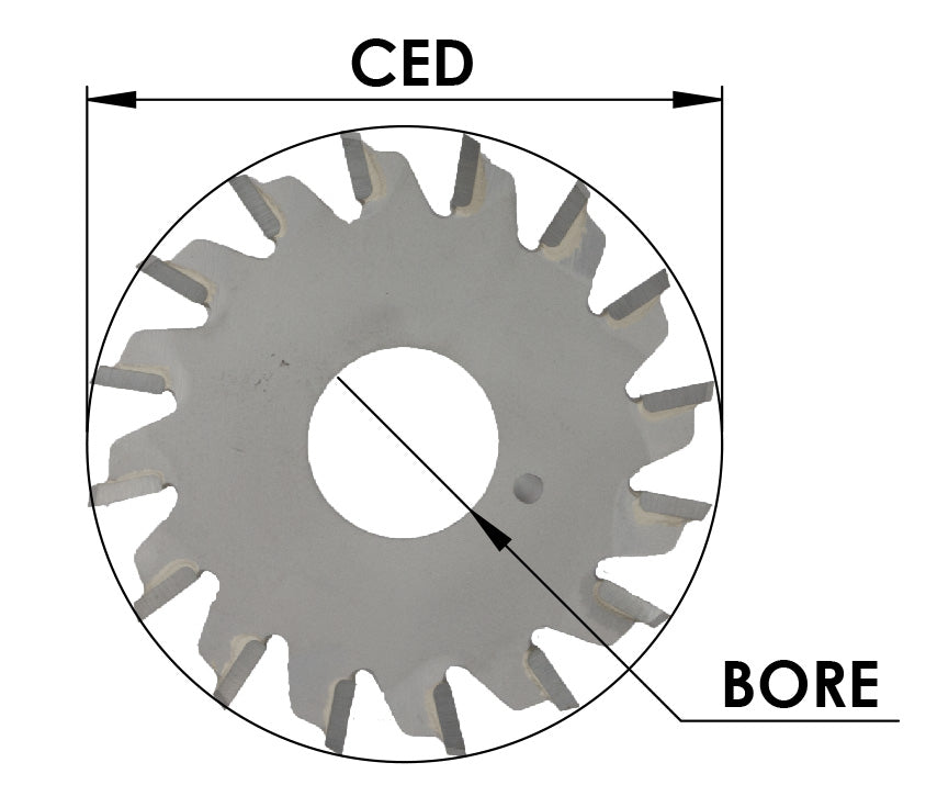 C/T 3 1/2" Dia Saw (TC Grind) x 16 Wings x 0 hook