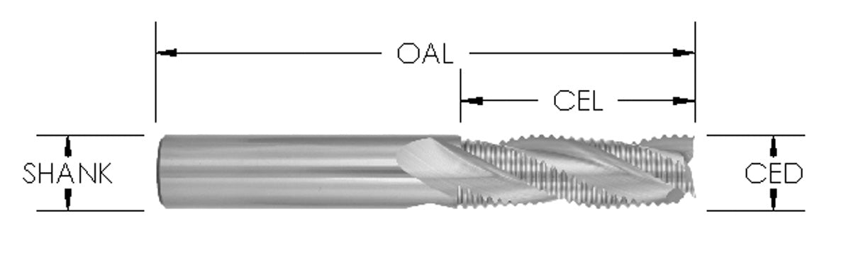 1/2 CD X 2-1/4 CL X 1/2 SH x 4" SC Up Sprl 3FL Ruf