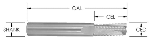 3 FL Sl UP RUF 1/2 CD X 1-5/8 CL X 1/2 SHK x 4"