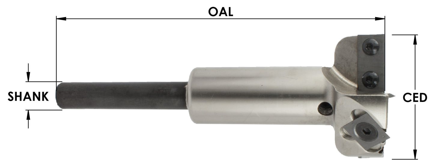 Insert Drill  2-1/8 CD x 1/2 SH x 6 OAL W/FLAT