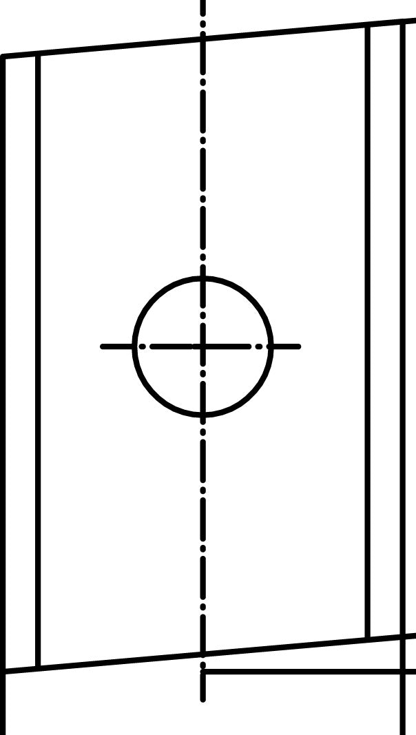 Insert 20 x 12 x 1.5  Angle right-1 hole ( 10 per