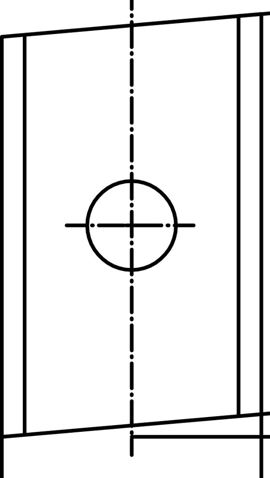 Insert 20 x 12 x 1.5  Angle right-1 hole ( 10 per