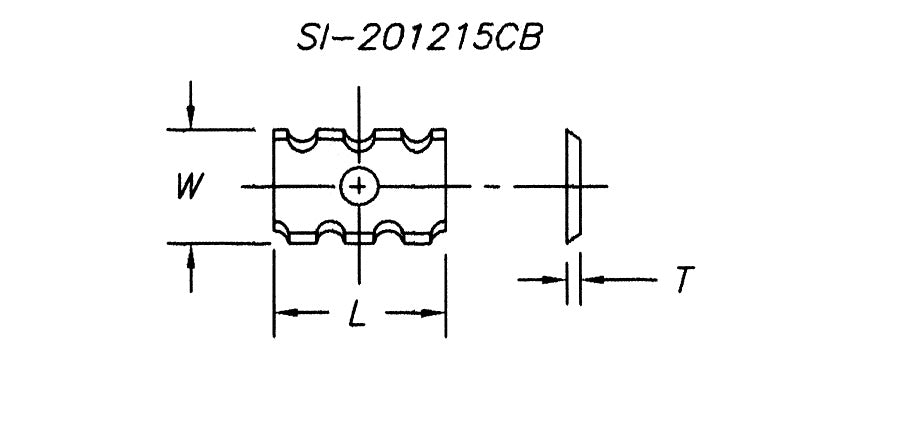 Chipbreaker Insert 30 x 12 x 1.5 2 Sided 10 per