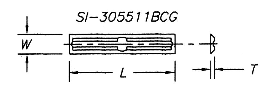 Insert 50 x 5.5 x 1.1 Back & Crossgroove (10 per)