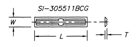 Insert 50 x 5.5 x 1.1 Back & Crossgroove (10 per)